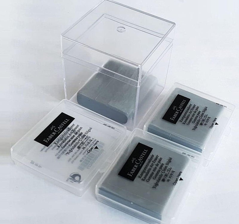 FABER-CASTELL Kneadable Art Eraser (Grey, pack of 3) - Image 4